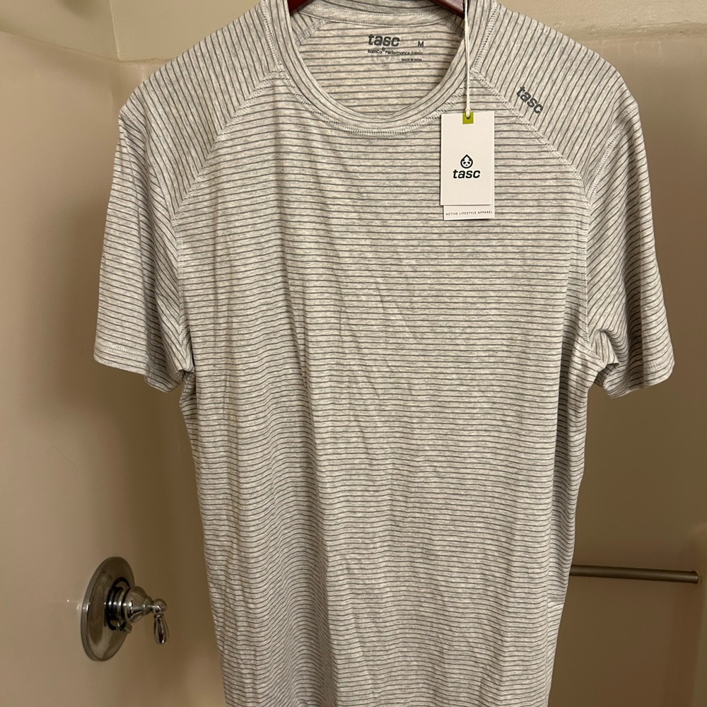 Taac Men's Gray Striped Shirt